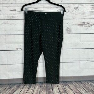Nike Pants Leggings Womens Medium Black Running Capri Dri Fit Casual